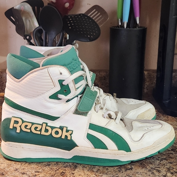 Original 1980s REEBOK COMMITMENT HIGH TOP SNEAKERS. - Picture 13 of 16